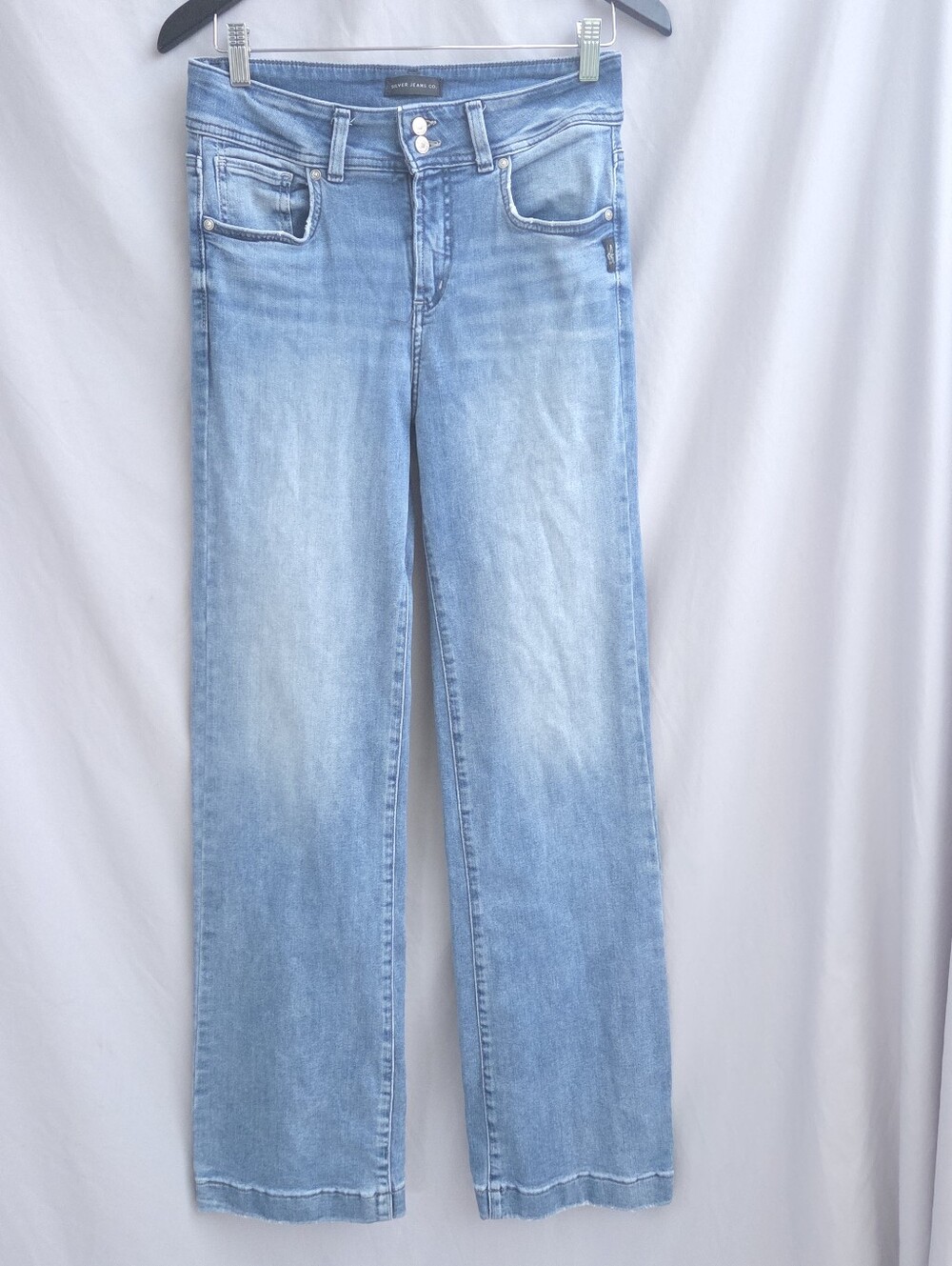 Silver Jeans Light Blue Flared Wide-Leg Jeans